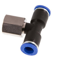 8mm x G1/4'' Inline Tee Push-in Fitting with Female Threads Brass/PA 66 NBR Rotatable [2 Pieces]