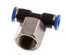 6mm x G3/8'' Inline Tee Push-in Fitting with Female Threads Brass/PA 66 NBR Rotatable [2 Pieces]