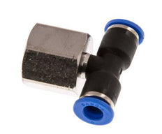 6mm x G3/8'' Inline Tee Push-in Fitting with Female Threads Brass/PA 66 NBR Rotatable [2 Pieces]