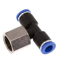 8mm x G3/8'' Inline Tee Push-in Fitting with Female Threads Brass/PA 66 NBR Rotatable [2 Pieces]