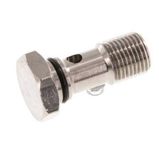 1-way nickel-plated Brass Banjo Bolt with G1/8'' Male Threads NBR [5 Pieces]