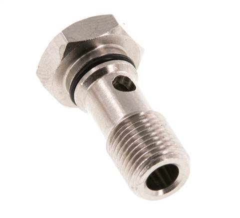 1-way nickel-plated Brass Banjo Bolt with G1/8'' Male Threads NBR [5 Pieces]