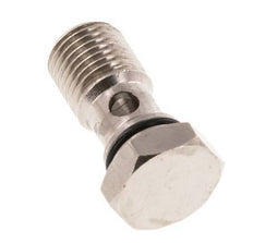 1-way nickel-plated Brass Banjo Bolt with G1/4'' Male Threads NBR [2 Pieces]