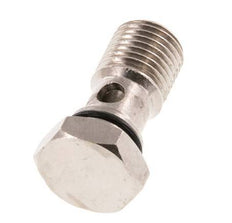 1-way nickel-plated Brass Banjo Bolt with G1/4'' Male Threads NBR [2 Pieces]