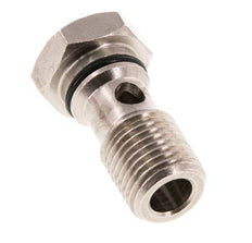 1-way nickel-plated Brass Banjo Bolt with G1/4'' Male Threads NBR [2 Pieces]