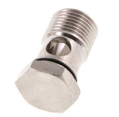 1-way nickel-plated Brass Banjo Bolt with G1/2'' Male Threads NBR