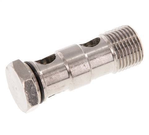 2-way nickel-plated Brass Banjo Bolt with G1/2'' Male Threads NBR