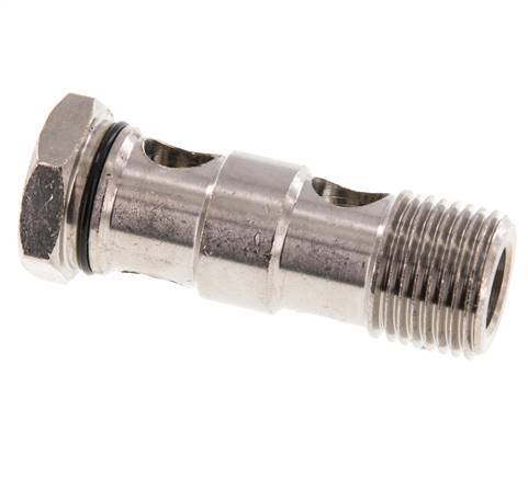 2-way nickel-plated Brass Banjo Bolt with G1/2'' Male Threads NBR