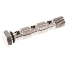 3-way nickel-plated Brass Banjo Bolt with G1/4'' Male Threads NBR
