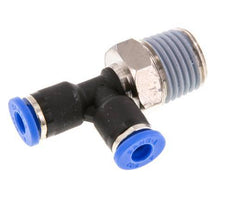 4mm x R1/4'' Right Angle Tee Push-in Fitting with Male Threads Brass/PA 66 NBR Rotatable [2 Pieces]
