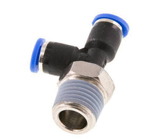 4mm x R1/4'' Right Angle Tee Push-in Fitting with Male Threads Brass/PA 66 NBR Rotatable [2 Pieces]