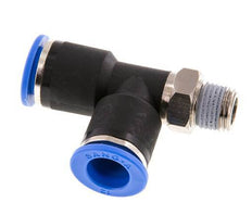 12mm x R1/4'' Right Angle Tee Push-in Fitting with Male Threads Brass/PA 66 NBR Rotatable