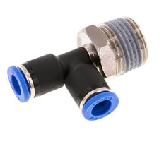 8mm x R1/2'' Right Angle Tee Push-in Fitting with Male Threads Brass/PA 66 NBR Rotatable