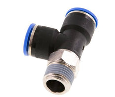 14mm x R1/2'' Right Angle Tee Push-in Fitting with Male Threads Brass/PA 66 NBR Rotatable
