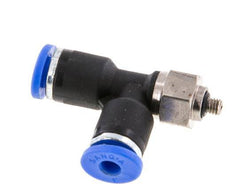 3mm x M 3 Right Angle Tee Push-in Fitting with Male Threads Steel/PA 66 NBR Rotatable [2 Pieces]