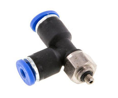 3mm x M 3 Right Angle Tee Push-in Fitting with Male Threads Steel/PA 66 NBR Rotatable [2 Pieces]