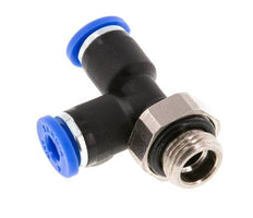 4mm x G1/8'' Right Angle Tee Push-in Fitting with Male Threads Brass/PA 66 NBR Rotatable [2 Pieces]