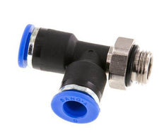 6mm x G1/8'' Right Angle Tee Push-in Fitting with Male Threads Brass/PA 66 NBR Rotatable [2 Pieces]