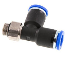 8mm x G1/8'' Right Angle Tee Push-in Fitting with Male Threads Brass/PA 66 NBR Rotatable [2 Pieces]