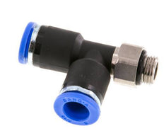 8mm x G1/8'' Right Angle Tee Push-in Fitting with Male Threads Brass/PA 66 NBR Rotatable [2 Pieces]