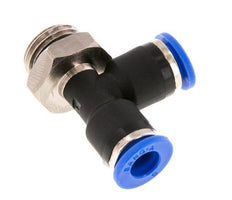 6mm x G1/4'' Right Angle Tee Push-in Fitting with Male Threads Brass/PA 66 NBR Rotatable [2 Pieces]