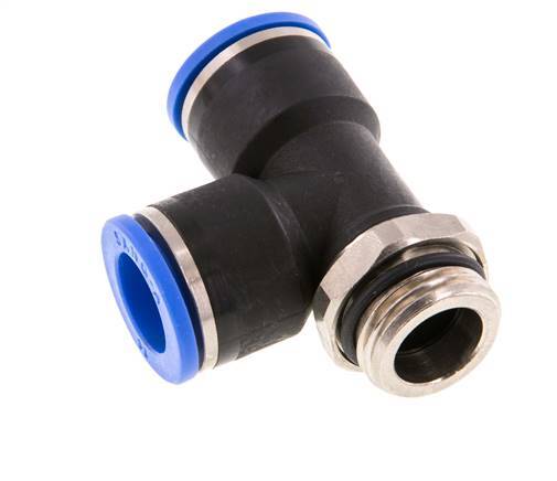 14mm x G1/2'' Right Angle Tee Push-in Fitting with Male Threads Brass/PA 66 NBR Rotatable