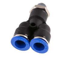 10mm x R1/8'' Y Push-in Fitting with Male Threads Brass/PA 66 NBR Rotatable