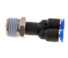 8mm x R1/2'' Y Push-in Fitting with Male Threads Brass/PA 66 NBR Rotatable