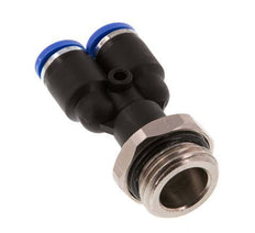8mm x G1/2'' Y Push-in Fitting with Male Threads Brass/PA 66 NBR Rotatable