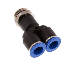 12mm x G1/2'' Y Push-in Fitting with Male Threads Brass/PA 66 NBR Rotatable