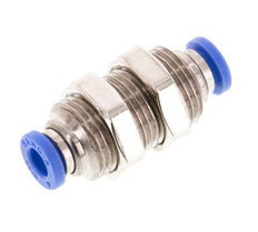 4mm Push-in Fitting Brass/PA 66 NBR Bulkhead [2 Pieces]