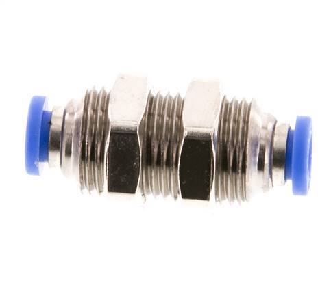 4mm Push-in Fitting Brass/PA 66 NBR Bulkhead [2 Pieces]