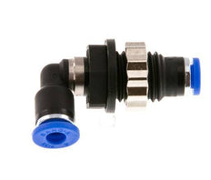 4mm 90deg Elbow Push-in Fitting PA 66 NBR Bulkhead [2 Pieces]