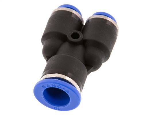 6mm x 10mm Y Push-in Fitting PA 66 NBR [2 Pieces]