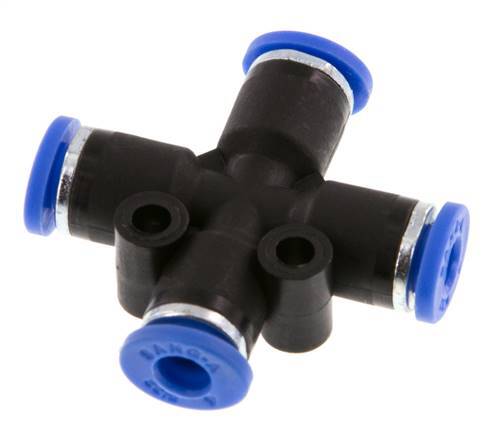 4mm Cross Push-in Fitting PA 66 NBR [2 Pieces]