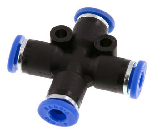 4mm Cross Push-in Fitting PA 66 NBR [2 Pieces]
