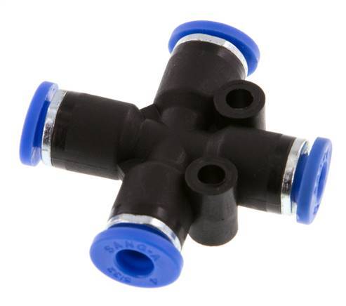 4mm Cross Push-in Fitting PA 66 NBR [2 Pieces]
