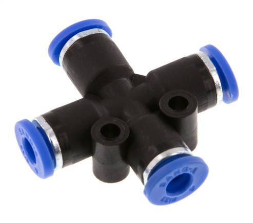 4mm Cross Push-in Fitting PA 66 NBR [2 Pieces]