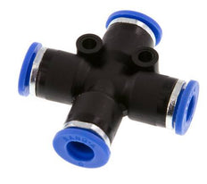 6mm Cross Push-in Fitting PA 66 NBR [2 Pieces]