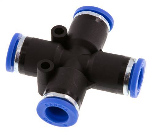 8mm Cross Push-in Fitting PA 66 NBR