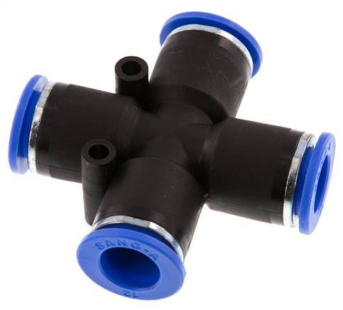 12mm Cross Push-in Fitting PA 66 NBR
