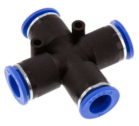 12mm Cross Push-in Fitting PA 66 NBR