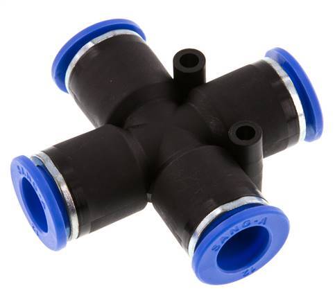 12mm Cross Push-in Fitting PA 66 NBR