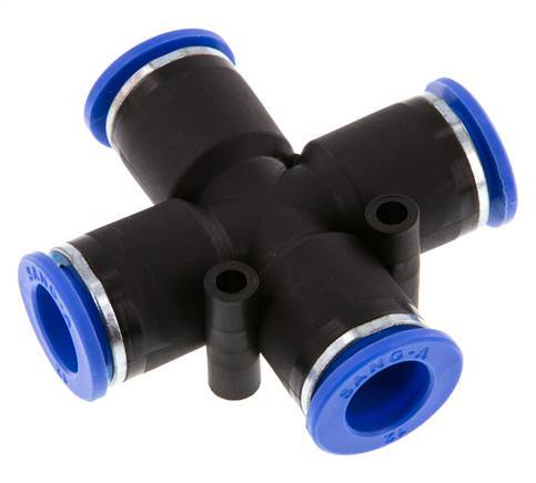 12mm Cross Push-in Fitting PA 66 NBR