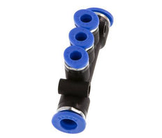 4mm x 6mm 3-way Manifold Push-in Fitting Brass/PA 66 NBR [2 Pieces]