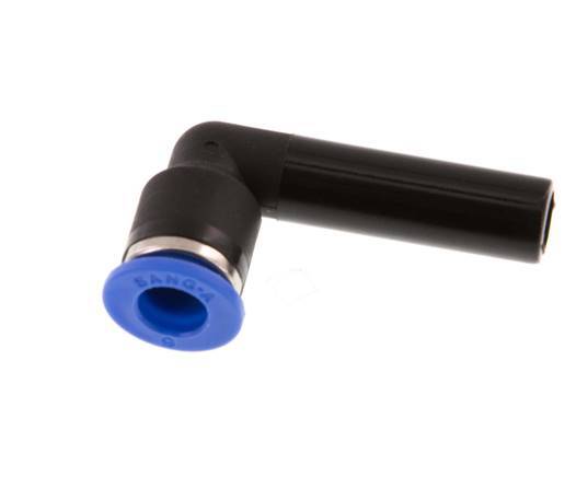 6mm x 8mm 90deg Elbow Push-in Fitting with Plug-in PA 66 NBR [2 Pieces]