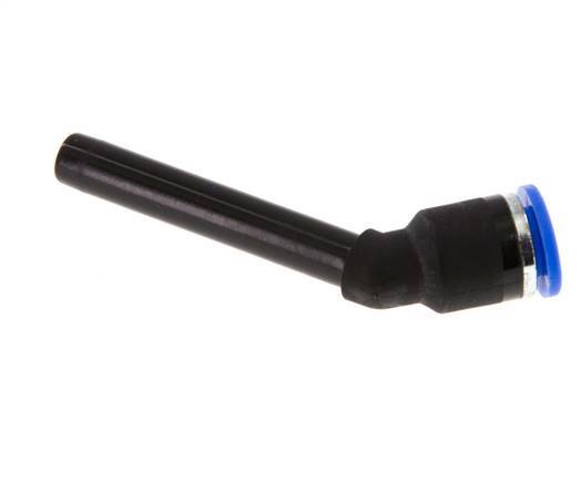 6mm x 6mm 45deg Elbow Push-in Fitting with Plug-in PA 66 NBR Long Sleeve [2 Pieces]