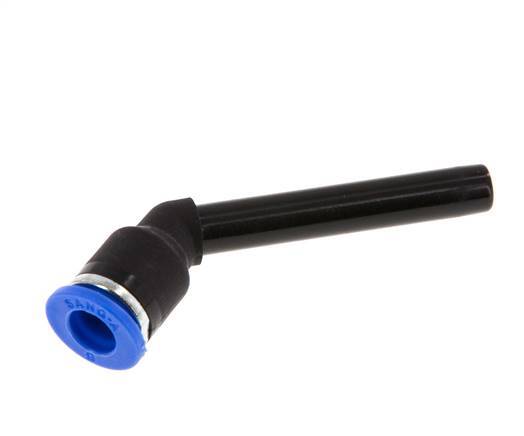 6mm x 6mm 45deg Elbow Push-in Fitting with Plug-in PA 66 NBR Long Sleeve [2 Pieces]