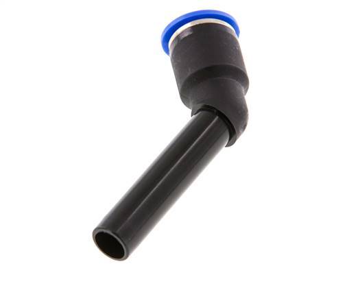 12mm x 12mm 45deg Elbow Push-in Fitting with Plug-in PA 66 NBR Long Sleeve [2 Pieces]