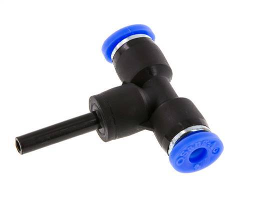 4mm x 4mm Tee Push-in Fitting with Plug-in PBT NBR [2 Pieces]